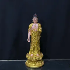 Tôn Tượng Tam Thánh Tây Phương Đứng 40cm Vàng Vẽ composite