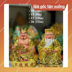 Bộ Thần Tài _ Thổ Địa ngồi thỏi vàng có hoả tốc