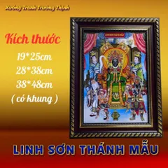 Khung Tranh LINH SƠN THÁNH MẪU - Có khung  có hoả tốc