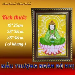 Khung Tranh MẪU THƯỢNG NGÀN ĐỆ NHỊ - có khung  có hoả tốc