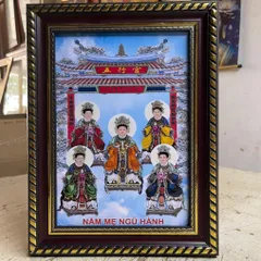 Khung Tranh NĂM MẸ NGŨ HÀNH - Có khung  có hoả tốc