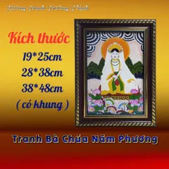 Khung Tranh BÀ CHÚA NĂM PHƯƠNG - có khung  có hoả tốc
