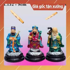 Bộ Tam Đa Phúc Lộc Thọ Cao 9cm. có hoả tốc