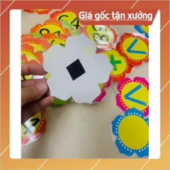 Bộ hoa số từ 0 đến 100 ép plastic tặng kèm 5 dấu, sẵn nam châm lá hoả tốc hcm