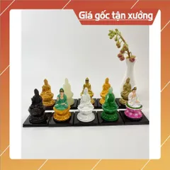 Tượng Bồ Tát đặt taplo xe oto bình an, tượng Quan Âm thờ may mắn - Vàng đất cao 12cm có hoả tốc