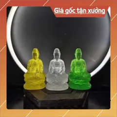( gieo duyên) Tượng Quán Âm Bồ Tát Mini 7cm Trong Suốt Chất Liệu Poly Composite. Tượng Quán Âm nhỏ