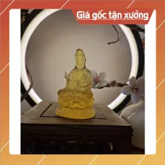 ( gieo duyên) Tượng Quán Âm Bồ Tát Mini 7cm Trong Suốt Chất Liệu Poly Composite. Tượng Quán Âm nhỏ