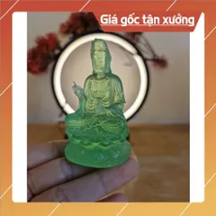 ( gieo duyên) Tượng Quán Âm Bồ Tát Mini 7cm Trong Suốt Chất Liệu Poly Composite. Tượng Quán Âm nhỏ