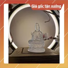 ( gieo duyên) Tượng Quán Âm Bồ Tát Mini 7cm Trong Suốt Chất Liệu Poly Composite. Tượng Quán Âm nhỏ