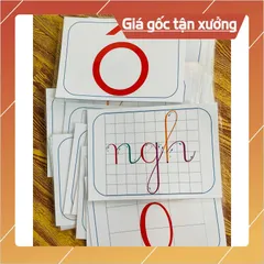 Bộ thẻ chữ cái Khổ A5 in hai mặt ép plastic siêu bền