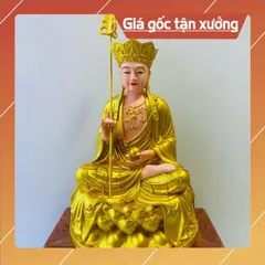 Tượng Địa Tạng Vương Bồ Tát Ngồi cao 30 cm có hoả tốc