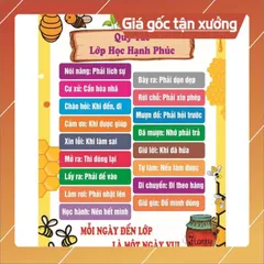 Tờ giấy Các mẫu trang trí lớp tiếng  việt khổ A3 ép plastic