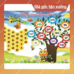 Tờ giấy Các mẫu trang trí lớp tiếng  việt khổ A3 ép plastic