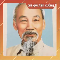 Tờ ảnh chân dung bác hồ A4 20cm x 30cm đã ép platics
