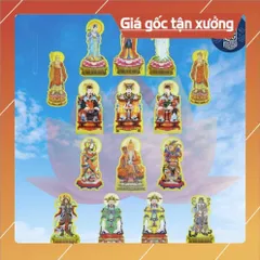 Bộ tranh cúng 15 bức đầy đủ cao 41cm ép plastic