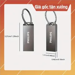 USB PHILIPS 128GB/64GB/32GB/16GB/8GB Chính Hãng – Vỏ Kim Loại Mini Móc Khóa Chống Nước HOẢ TỐC