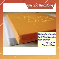 Tọa cụ vuông ngồi thiền mút tốt 48cm x 50cm dày 5.5cm cao cấp