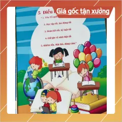 TỜ DÁN BẢNG 5 ĐIỀU BÁC HỒ DẠY – BẢNG BIỂU LỚP HỌC NHIỀU MẪU - CÓ KEO DÁN