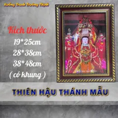 Khung Tranh THIÊN HẬU THÁNH MẪU - có khung  có hoả tốc
