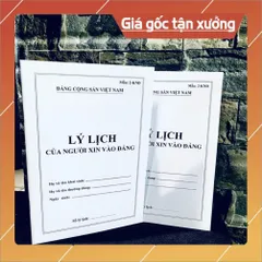 LÝ LỊCH NGƯỜI XIN VÀO ĐẢNG-combo 5 cuốn (HD 38) có hoả tốc