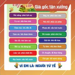 TỜ A3 TRANG TRÍ LỚP HỌC-LỚP HỌC TỬ TẾ