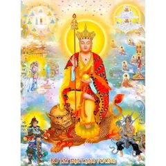 Tranh ĐỊA TẠNG VƯƠNG BỒ TÁT ( tặng ) size 25cmx  35cm