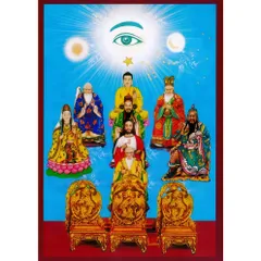 Tranh thờ Thiên Nhãn Ngũ Chi Đạo Cao Đài, khung composite