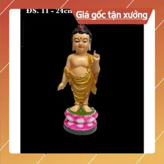 Tượng  Phật  Đản Sanh Vẻ Màu composite nhiều size