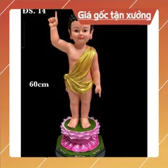 Tượng  Phật  Đản Sanh Vẻ Màu composite nhiều size