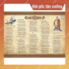 KHUNG ẢNH TRANH ĐỆ TỬ QUY KHỔ 35CM X 48CM  - PHÉP TẮC CỦA CON CON NGƯỜI - RẤT HAY KHỔ A3  ĐÃ BAO GỒM KHUNG