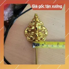 Cây tích  trượng ngày địa tạng 30cm - 40cm mạ vàng composite