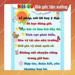 Tờ Nội quy lớp em A3 ép plastic treo tường