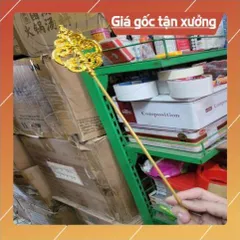 Cây tích  trượng ngày địa tạng 30cm - 40cm mạ vàng composite