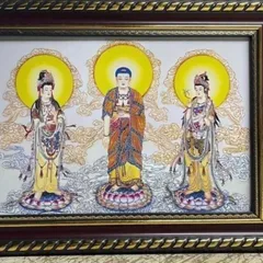 Tranh Tam Thế Phật ( có khung ), đủ kích thước  DƯƠNG KHOA SHOP