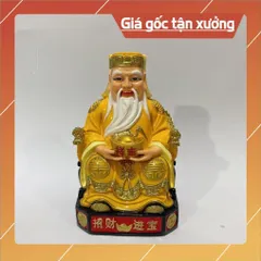 Bộ Tượng 2 Ông Thần Tài Và Thổ Địa Nhiều Size Nhựa Composite CÓ HOẢ TỐC