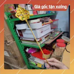 Cây tích  trượng ngày địa tạng 30cm - 40cm mạ vàng composite