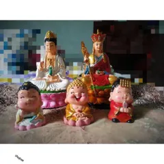 ƯỢNG MẸ QUAN ÂM SƠN MÀU CAO 13CM NGỒI SEN MÀU- Tượng phật quan thế âm bồ tát để thờ cúng hoặc trang trí xe hơ