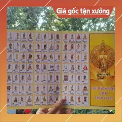 COMBO 10 TỜ CHÚ ĐẠI BI MÃN NGUYỆN TÂM ĐÀ RA NI A4 ÉP PLASTICS CỨNG KO GẬP