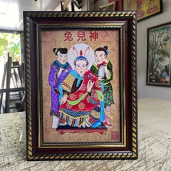 Khung Tranh THỐ NHI THẦN - có khung  có hoả tốc