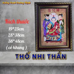 Khung Tranh THỐ NHI THẦN - có khung  có hoả tốc