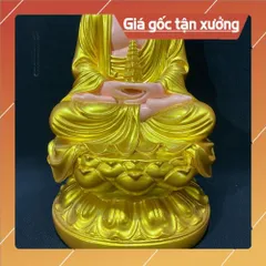 Tượng Dược Sư Ngồi 30cm Nhựa Composite VẺ NHỦ VÀNG