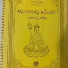 10 Vở chép kinh Địa Tạng in mờ bìa CAO CẤP  a4 gieo duyên