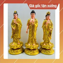Bộ Tam Thế Phật, Tam Thánh đứng 38cm, 48cm chất liệu poly cao cấp 🌼🌼 có hoả tốc