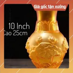 Bình Hoa Thờ Cúng Lưu Ly Vàng - 3 cỡ, hàng cao cấp cực đẹp