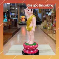 Tôn Tượng Đản Sanh Đứng 58cm Nhựa Composite Màu Vẽ CỰC ĐẸP