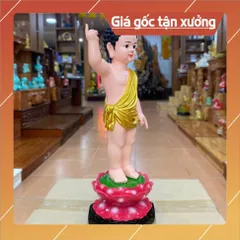 Tôn Tượng Đản Sanh Đứng 58cm Nhựa Composite Màu Vẽ CỰC ĐẸP