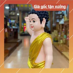 Tôn Tượng Đản Sanh Đứng 58cm Nhựa Composite Màu Vẽ CỰC ĐẸP