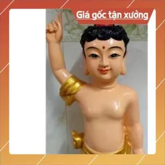 Tượng Đức Phật đản sanh cao 38cm VẺ MÀU COMPOSITE