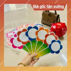 Sét 10 Thẻ hoa cầm tay ghi đáp án, số, dấu, chữ cái... 1 mặt - Cỡ  (10 x 21cm) HOẢ TỐC HCM