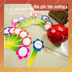 Sét 10 Thẻ hoa cầm tay ghi đáp án, số, dấu, chữ cái... 1 mặt - Cỡ  (10 x 21cm) HOẢ TỐC HCM